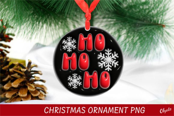 3D Puff Christmas Ornament Sublimation Illustrations