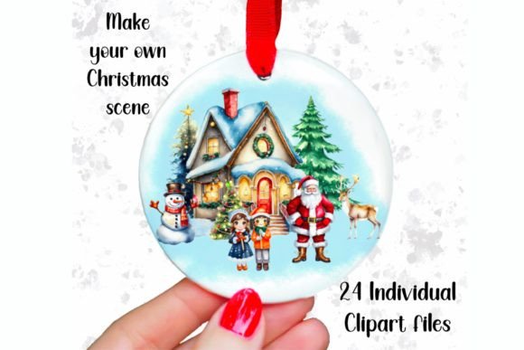 Christmas Clipart: 24 PNG Illustrations for Crafters