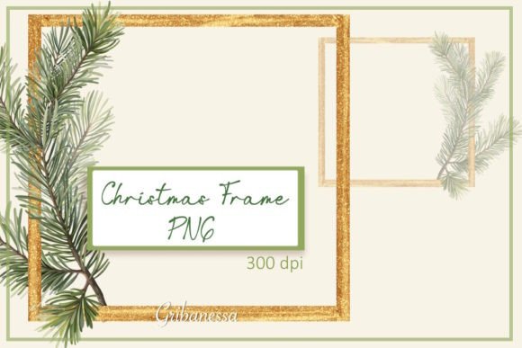 Christmas Frame PNG: Illustrations for Branding