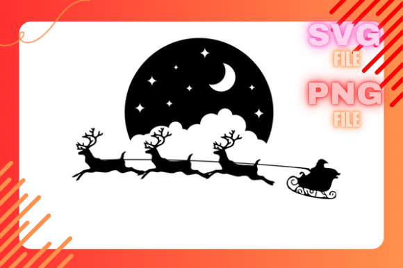 Christmas Sleigh Moon: Illustrations for Festive Branding