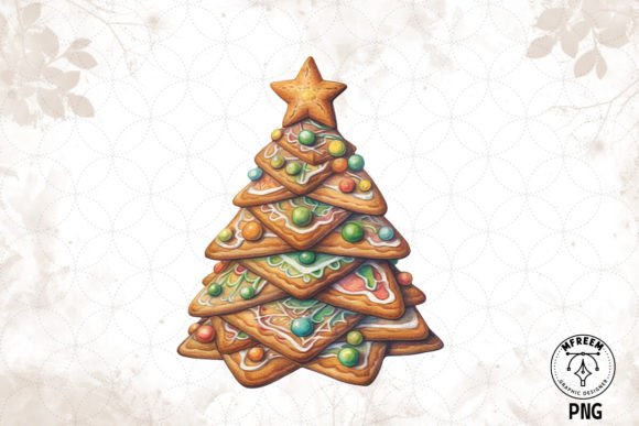 Christmas Tree Cookie Sublimation: Festive Illustrations