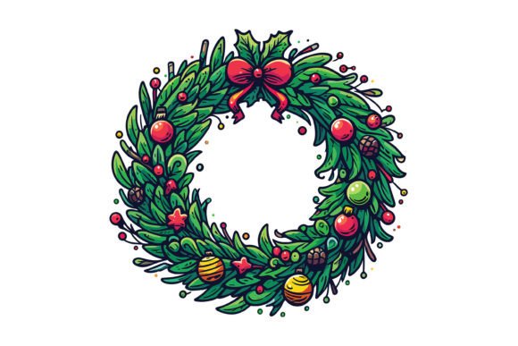 Christmas Wreath Design: Premium Illustrations