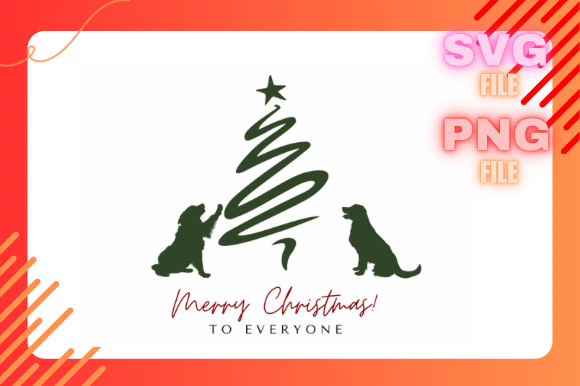 Dog Christmas Silhouette: Festive Illustrations for Branding