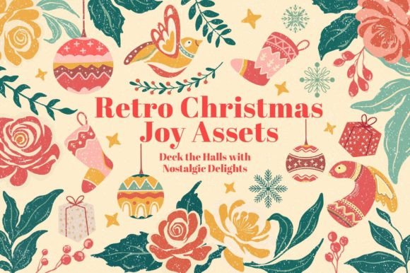 Retro Christmas Joy Assets: Illustrations Review