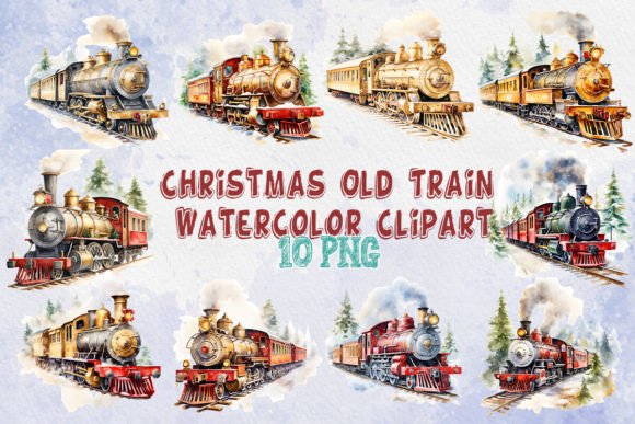 Reviewing the Christmas Old Train Watercolor Clipart
