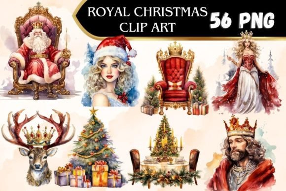 Royal Christmas Clipart Sublimation: Illustrations Review